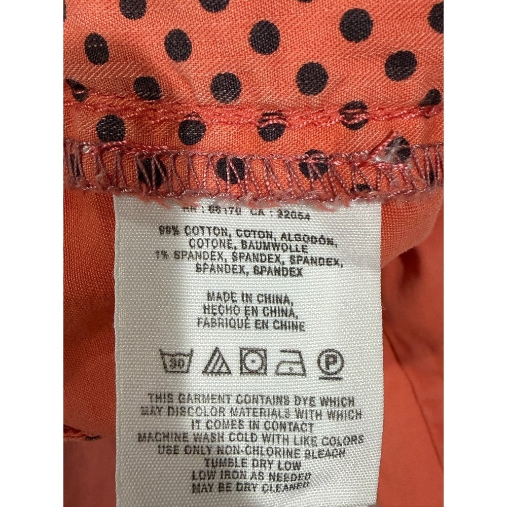Anthropologie Pilcro and the Letterpress Hyphen Pants Coral Orange Size 27 - Picture 6 of 6